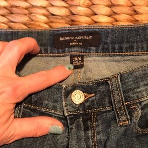 Clean without stains or rips jeans. Lightly worn. Smoke-free one cat home.